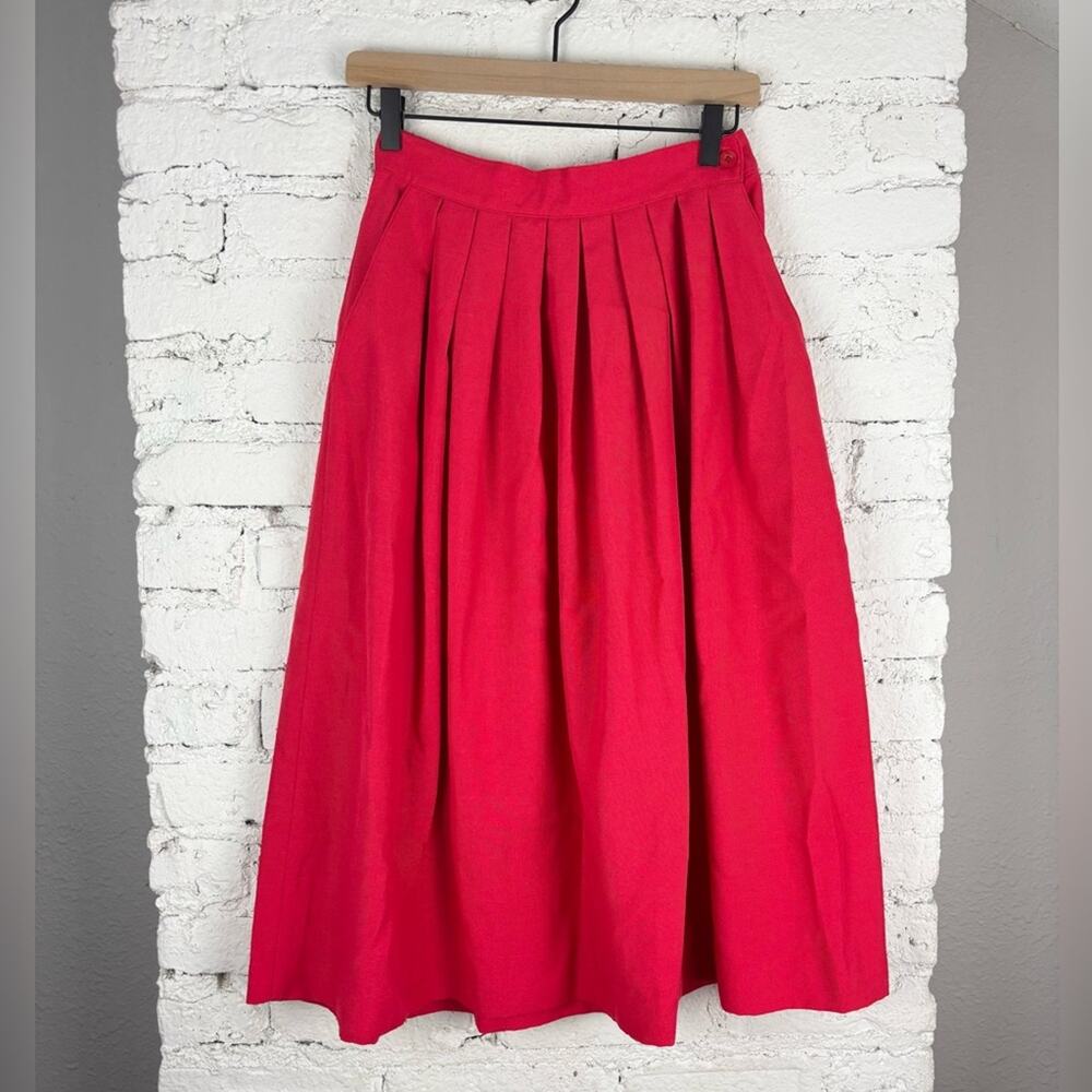 Vintage California Jam Pleated Midi Skirt 9